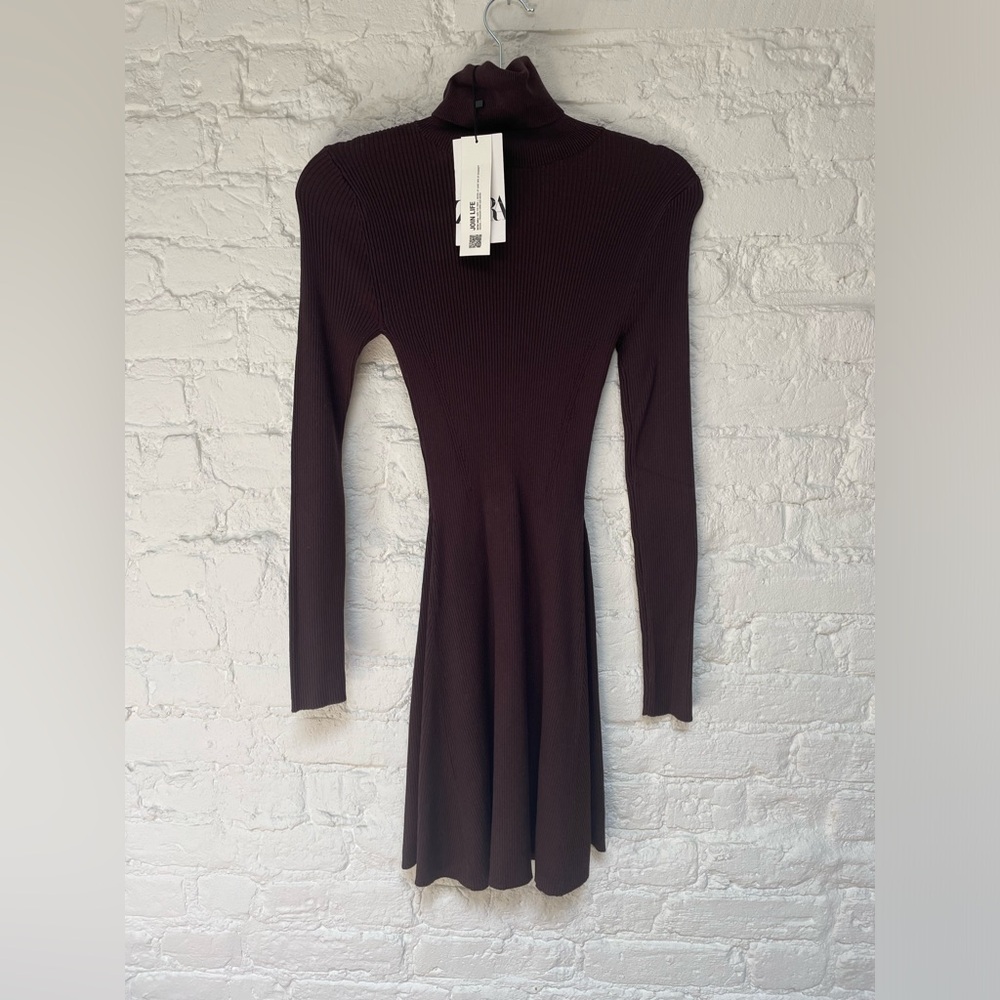Brown Zara turtleneck dress small